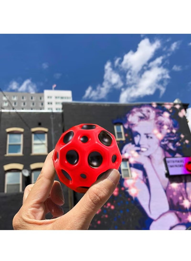 Beauenty 3 Pack Space Moon Balls, Super High Bouncing Ball, Pop Sounds Meteor Space Ball, Pop Bouncing Ball Rubber Bounce Ball for Kids Adults, Sport Training Ball for Indoor and Outdoor - Image 2