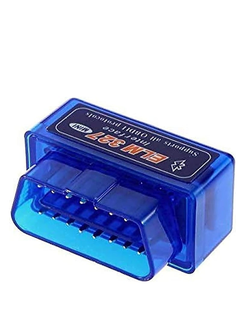 Cool Baby COOLBABY Super Mini ELM327 Bluetooth Torque V2.1 OBDII/OBD-II/OBD2 Protocols Car Auto Diagnostic Scan Tool ELM 327 - Android -BLUE  - Image 1