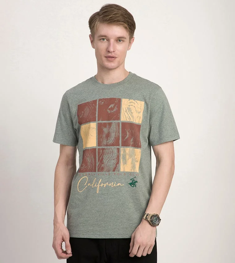 Beverly Hills Polo Club Printed Crew Neck Short Sleeves T-Shirt