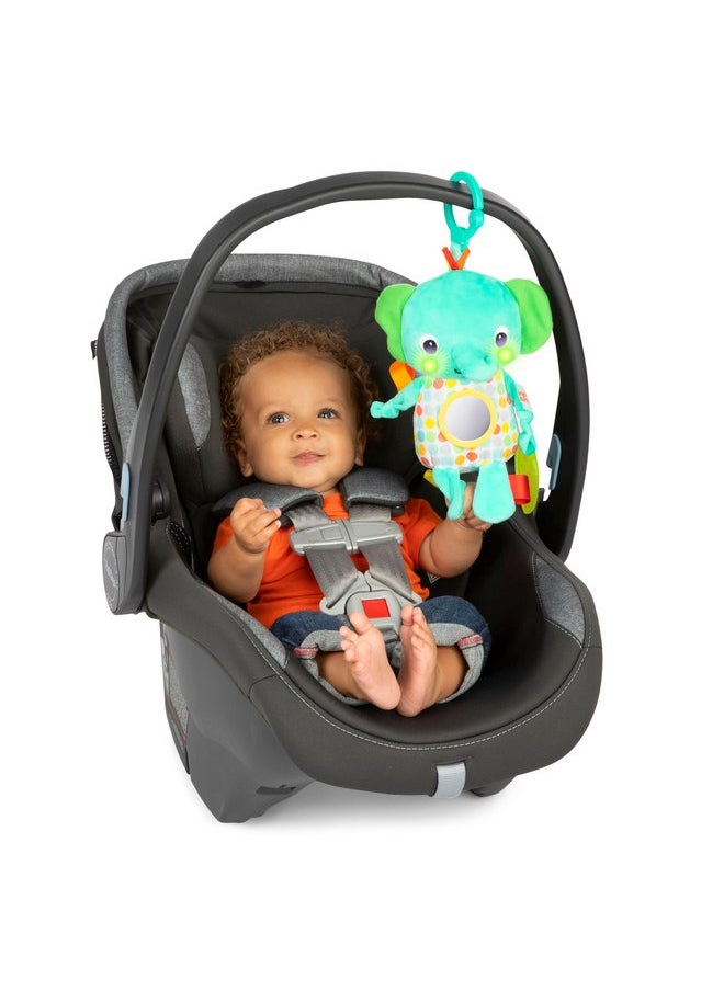 برايت ستارتس لعبة موسيقية مضيئة من Bright Starts Huggin' Lights لعربة الأطفال وأثناء التنقل - على شكل فيل - للجنسين، حديثي الولادة +  - Image 2
