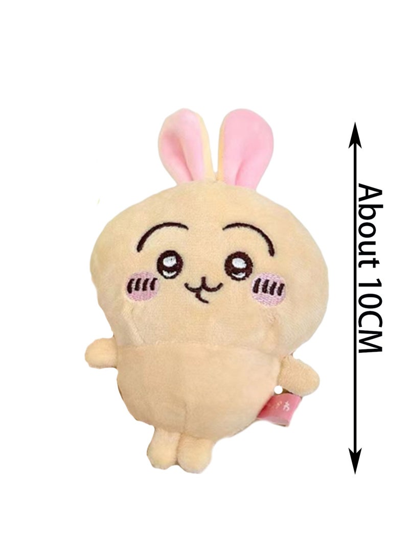 10cm Khaki Usagi Pendant Chiikawa Bear Keychain Plush Doll Backpack Accessories Bag Pendant Cartoon Bag Accessories Doll Gift  - Image 2