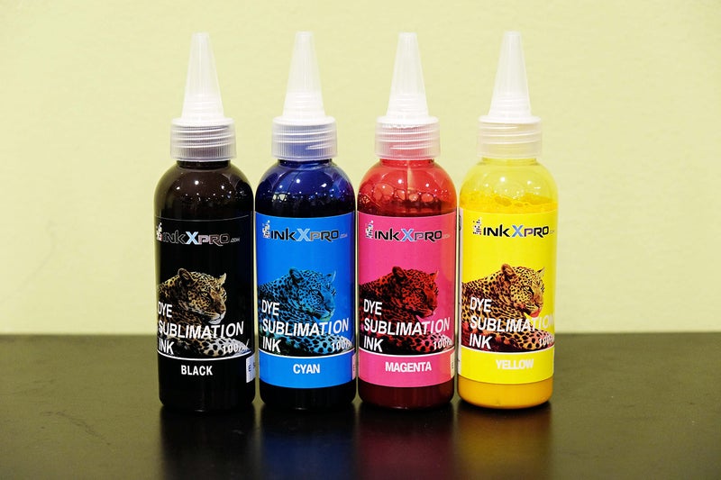INKXPRO 4X100ML Sublimation Ink Refill for Epson WF2830 2850 2860 3720 XP-4100 4105 XP-430 440 446 WF 7710 7720 7210 7310 7840 7820 Printers Heat Press on Mugs Plates Polyester Shirts etc (BK/C/M/Y) - Image 5