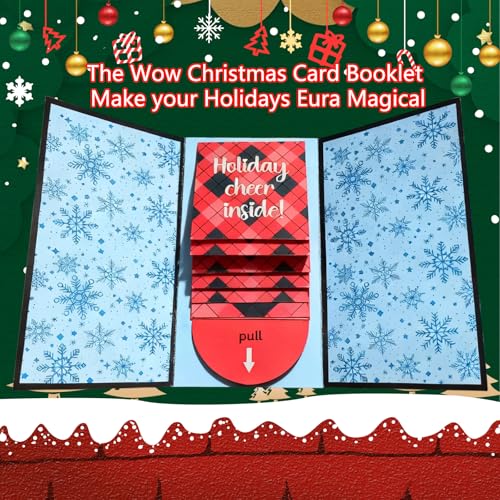 taakcc 5Pcs Handmade Christmas Gifts Card Booklet,Handmade Christmas Gift Card Holder Book,Christma Money Holder Envelope Booklet,DIY Personalized Xmas Gift,Xmas Party Supplies for Family and Friends - Image 4