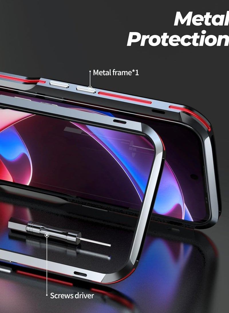 حافظة متوافقة مع Nothing Phone 2A، بإطار معدني، حافظة رقيقة جداً مقاومة للصدمات من الي كربونات الصلب، حافظة حماية كاملة للجسم لهاتف Nothing Phone 2A. - Image 2
