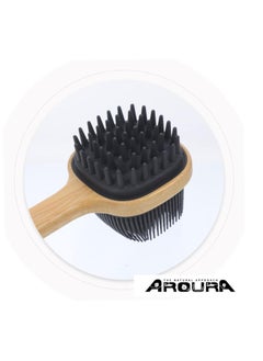 Aroura Shower Soft Silicone Long Handle Back Brush, 2 in 1 Bath and Shampoo Brush, Back Scrubber Body Exfoliator for Wet or Dry Brushing, for Body Men and Women, BPA Free, Non-Slip  - Image 3