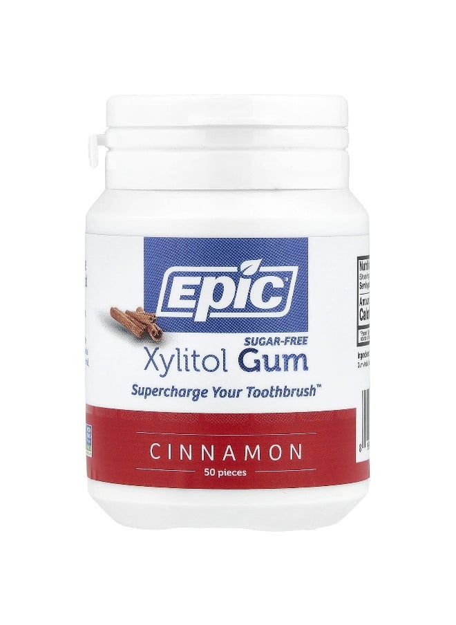 Epic Dental Epic Dental, Xylitol Gum, Cinnamon, 50 Pieces  - Image 1