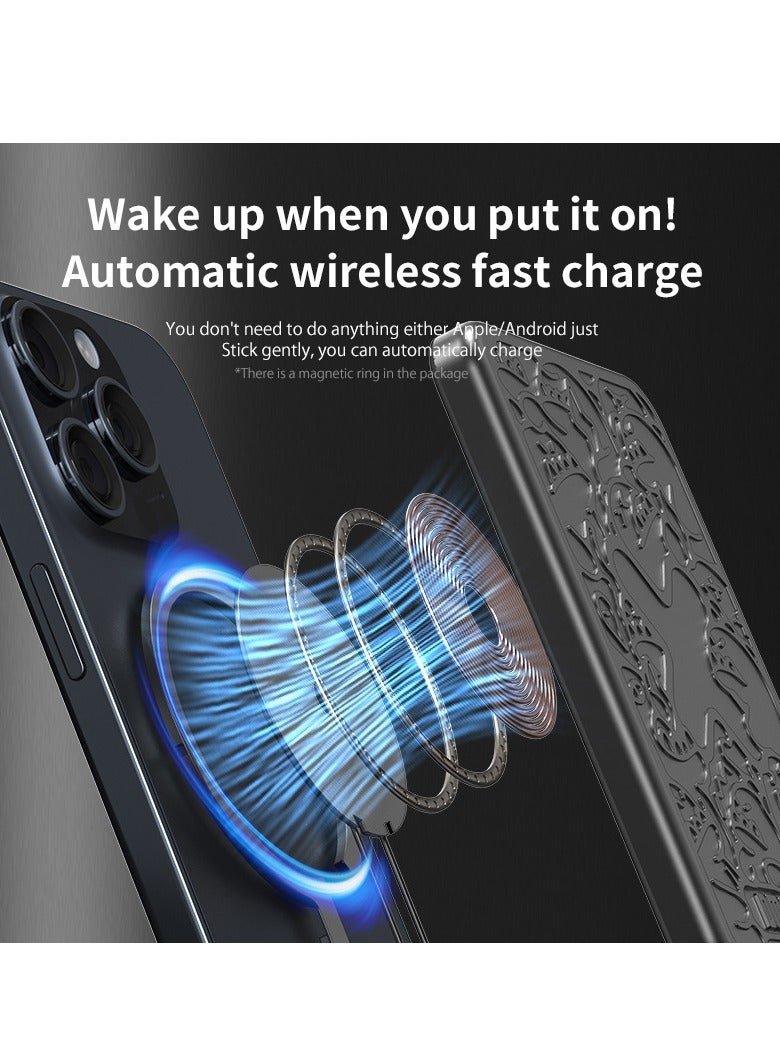 general Elephant nose joint big monster DMOOSTER card power bank ultra-thin portable magnetic suction, mobile power supply D50 (5000mAh) - Image 3