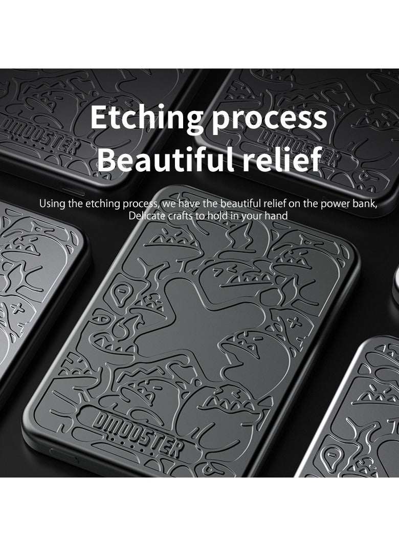 general Elephant nose joint big monster DMOOSTER card power bank ultra-thin portable magnetic suction, mobile power supply D50 (5000mAh) - Image 4