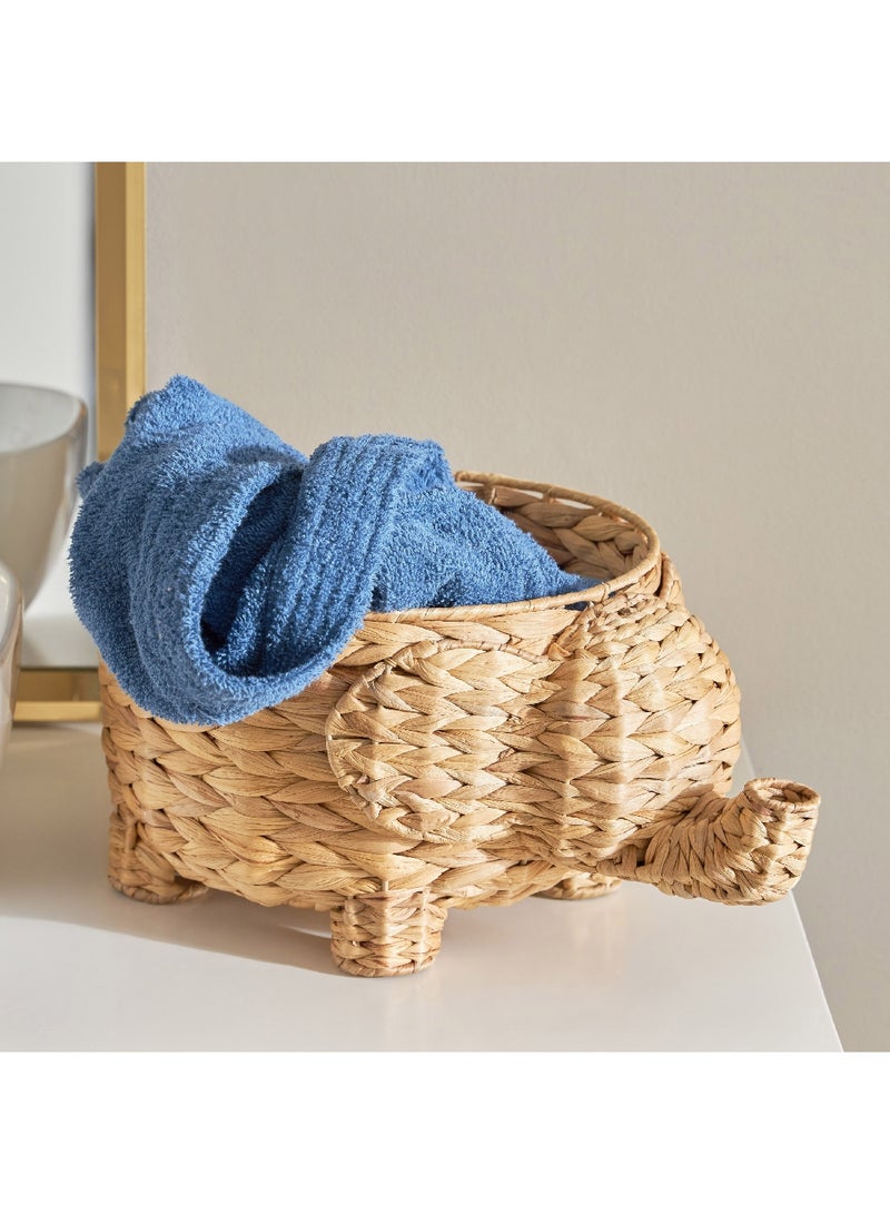 Home Box Natura Elephant Water Hyacinth Basket 40 x 19 x 28 cm  - Image 1