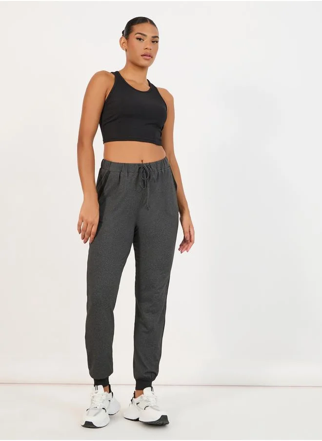 Styli Melange Contrast Pocket Trim & Cuff Joggers