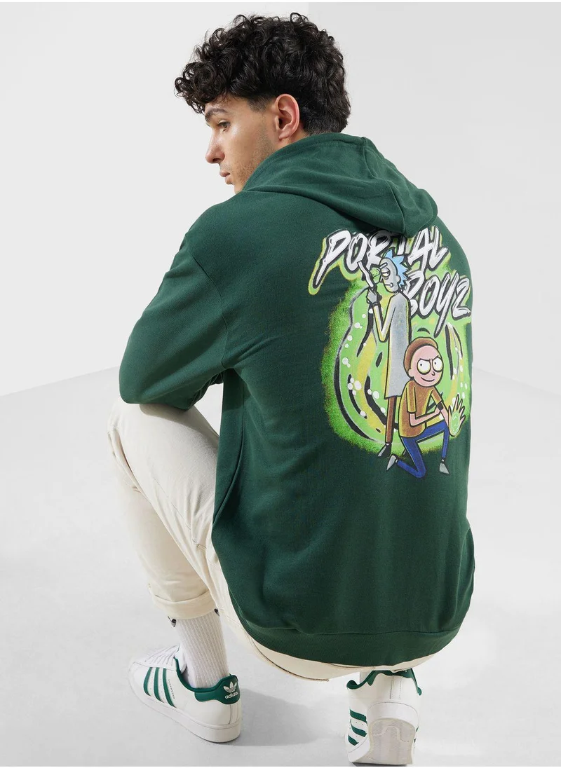 Urban Haul Warner Bros Rick Printed Hoodie