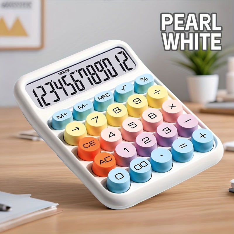 Glacier Blue Candy Colored Calculator High Precision Drop Resistant Back To School Desk Accessory Valentine Gift For Science Lovers - Image 5