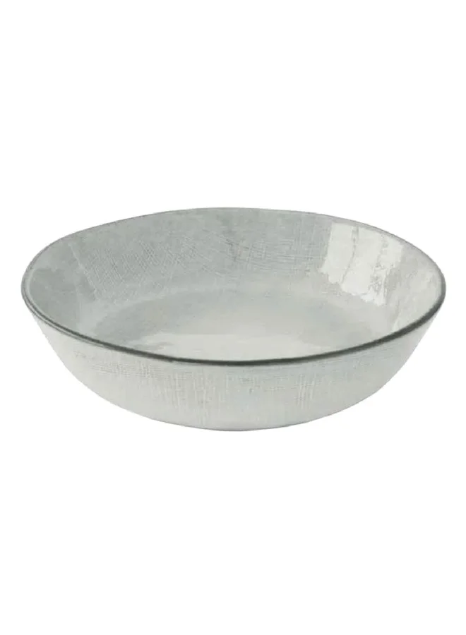 Easy Life Country Round Shaped Easy Cleaning Stoneware Soup Plate Grey 20.5 cm R2391COGR