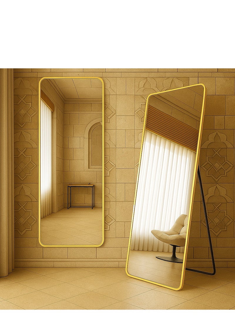 Bluejw 165*60 cm/155*45 cm Full Length Mirror Standing Arched Large Standing Dressing Mirror Hanging Leaning Against Floor Mirrors Wall Mounted Mirror With Stand For Bedroom Locker Room Living Room - Image 3