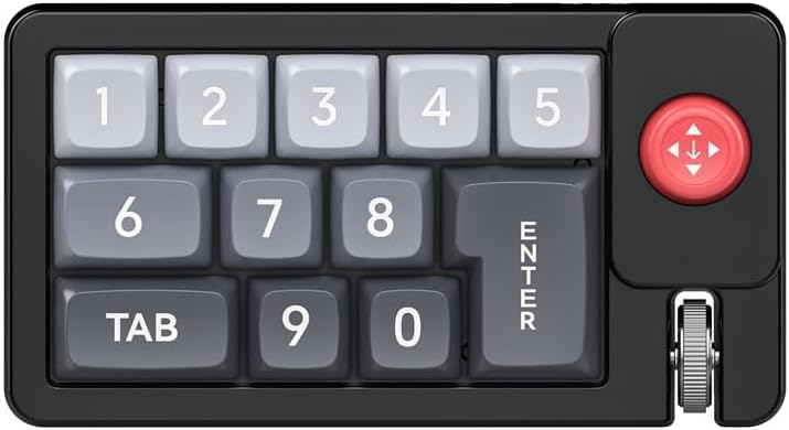 KASTWAVE Macro Programmable Keypad, Compact Wired Mechanical Gaming Keyboard with Joystick, Hot-Swappable RGB Backlit Keys, USB Gaming Keypad for Working and Gaming, Black - Image 1