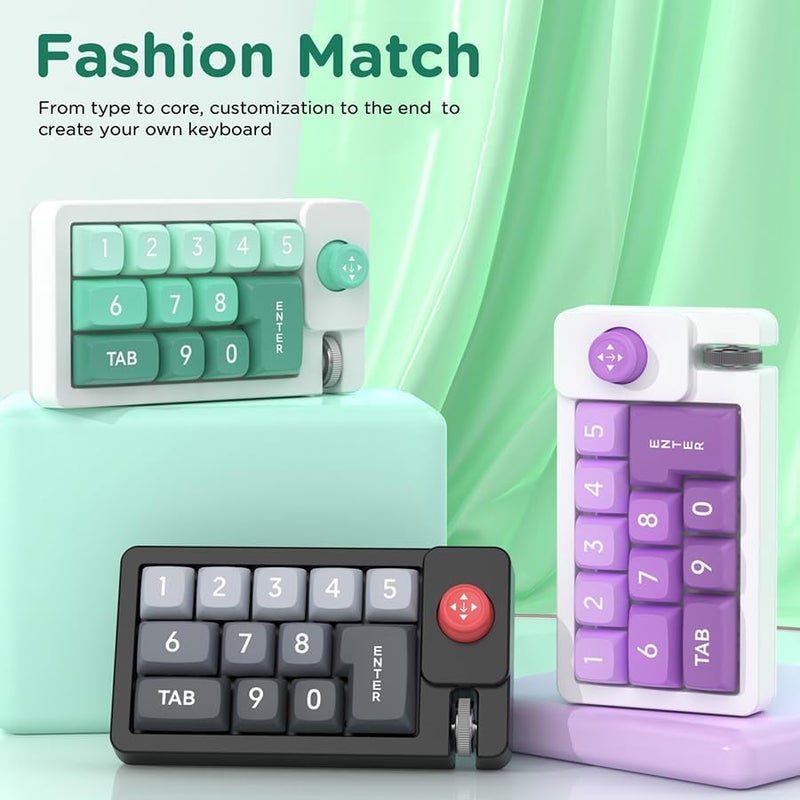 KASTWAVE Macro Programmable Keypad, Compact Wired Mechanical Gaming Keyboard with Joystick, Hot-Swappable RGB Backlit Keys, USB Gaming Keypad for Working and Gaming, Black - Image 3