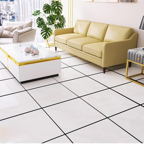 HUBTURE Tile Gap Foil Line Tape, Self-Adhesive Tile Seam Sticker, Waterproof Gap Sealing Foil Decor Tape for Wall, Cabinet, Bedroom, Living Room, Kitchen,1CM*50M (Black) - Image 2