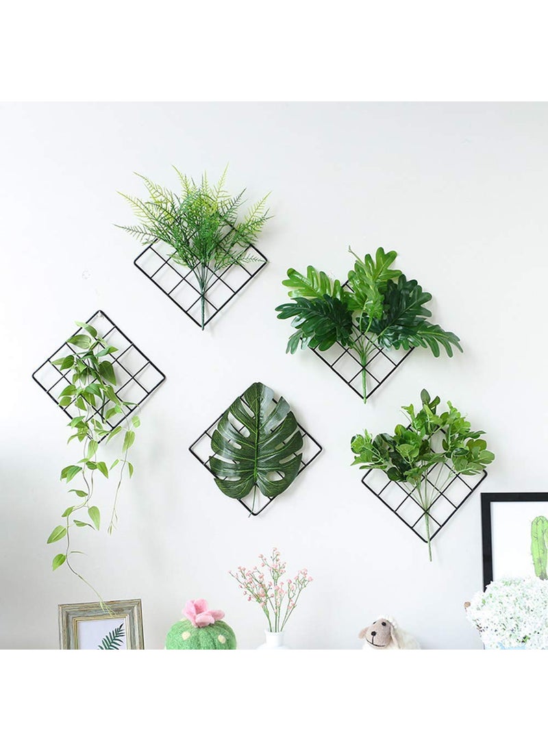 Franklite Franklite Iron Steel Grid Photo Frame for Wall Clip Holder Photo FrameMulti Functional Creative Mesh Wall Grid Frame organizes kitchen cabinet refrigerator Black 3030cm 1Pcs Frame  - Image 3