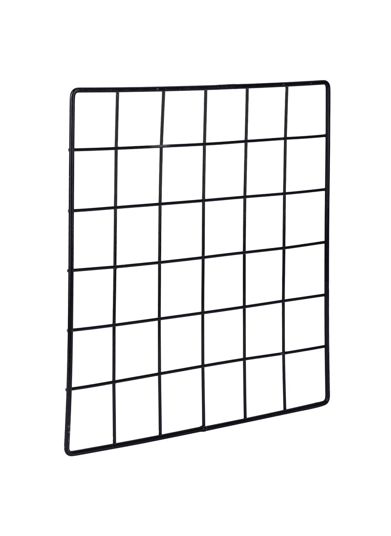 Franklite Franklite Iron Steel Grid Photo Frame for Wall Clip Holder Photo FrameMulti Functional Creative Mesh Wall Grid Frame organizes kitchen cabinet refrigerator Black 3030cm 1Pcs Frame  - Image 1
