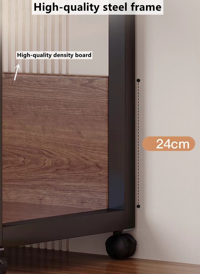 Kutis 4-Tiers Storage Shelving Rack Metal Organizer With Casters Adjustable Shelves For Home Kitchen Office 51x40x132 cm - Image 5