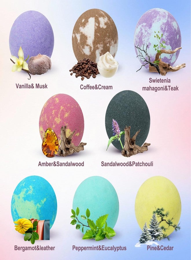 Excalla Bath Bombs for Men and Women, Gifts Set for Women & Men with Strong Scented Handmade Organic Bath Bombs Set, Natural Essential Oils, 8 Pack Relaxing Gifts for Men & Women, Birthday Easter Gifts - Image 3
