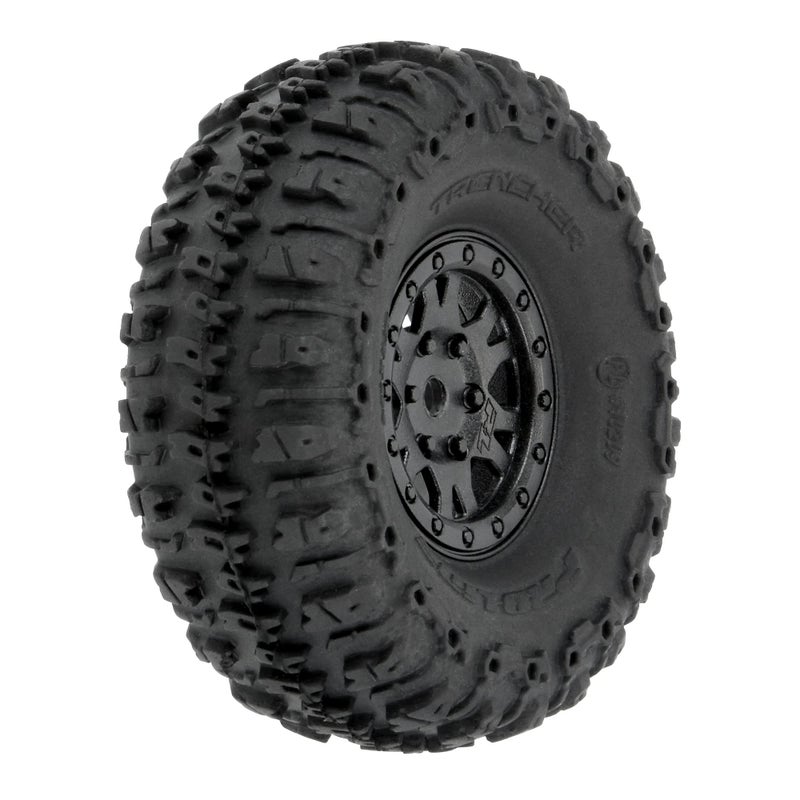 Pro-Line Racing 1/24 Trencher F/R 1.0 TRS MTD 7mm Blk Impulse 4 PRO1020910 RC Tire - Image 1