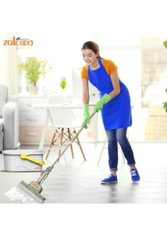 Zalcoon PVA Quadruple Rollers Sponge Mop  33cm with Bucket, 2 Extra Ultra Absorbent PVA Sponge Refill & 2 Mop Slippers|Household Cleaning Tool for Kitchen, Tiles, Multi-Surface Hard Floors  - Image 5