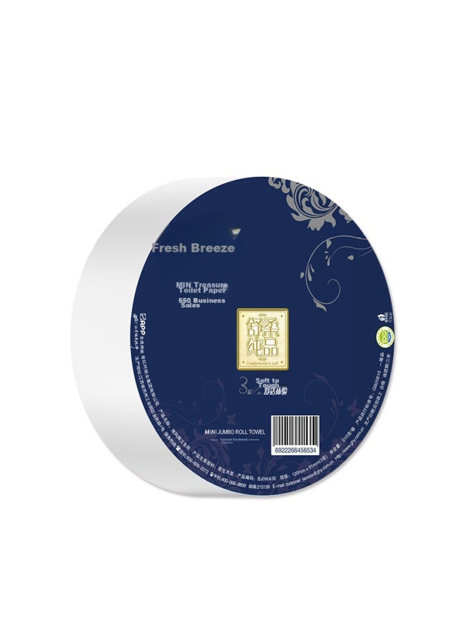 APP Qingfeng Youxin Toilet Paper, 3-ply, 510g*6 Rolls, Large Roll, Commercial Use For Shopping Malls And Hotels, Toilet Paper, Sold By Box - Image 4