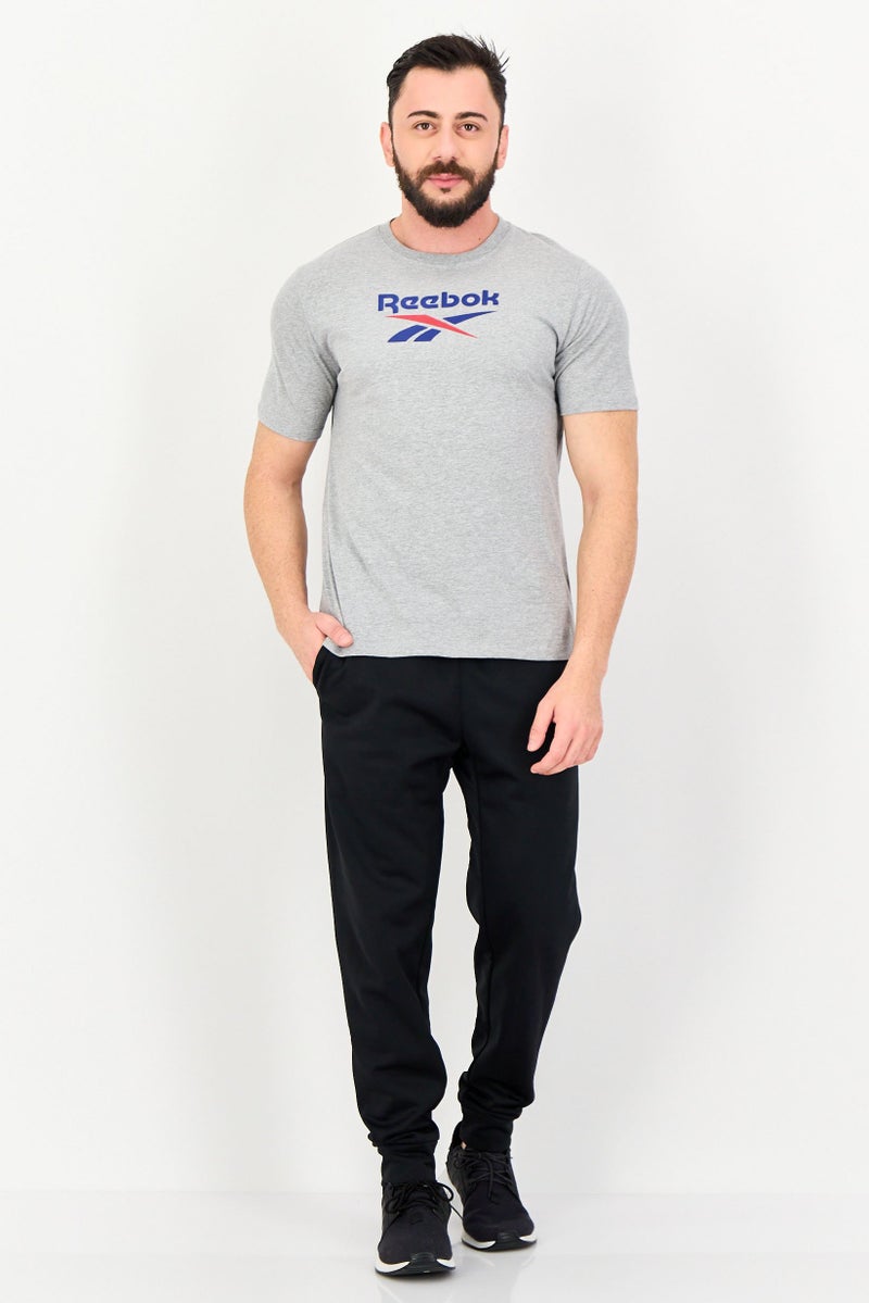 Reebok Men Sportswear Fit Short Sleeve Outdoor T-Shirt, Grey - Image 4