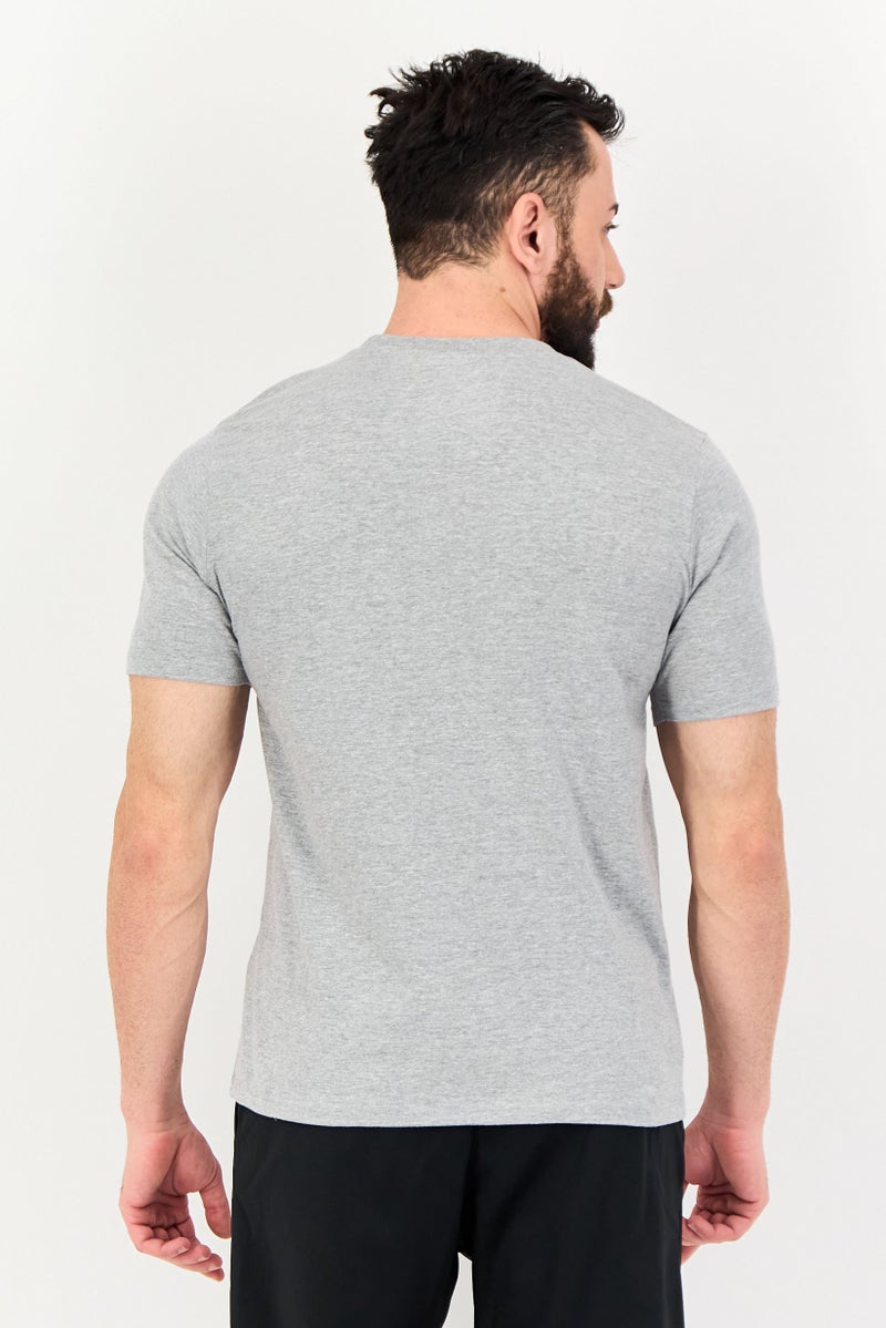 Reebok Men Sportswear Fit Short Sleeve Outdoor T-Shirt, Grey - Image 3