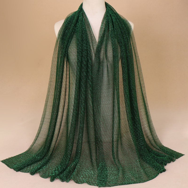 Breathable Fashion Nylon Scarf Shawl YW71 9# dark green 