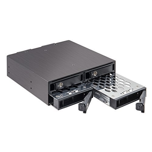 Syba 4 Bay 2.5” SATA Hard Drive Mobile Rack Mount for 5.25" Drive Bays, for HDD SSD SY-MRA25038 - Image 1