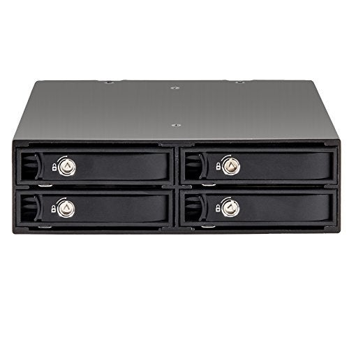 Syba 4 Bay 2.5” SATA Hard Drive Mobile Rack Mount for 5.25" Drive Bays, for HDD SSD SY-MRA25038 - Image 3