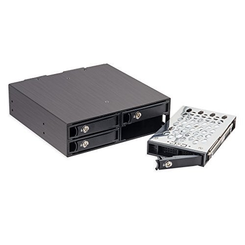 Syba 4 Bay 2.5” SATA Hard Drive Mobile Rack Mount for 5.25" Drive Bays, for HDD SSD SY-MRA25038 - Image 4