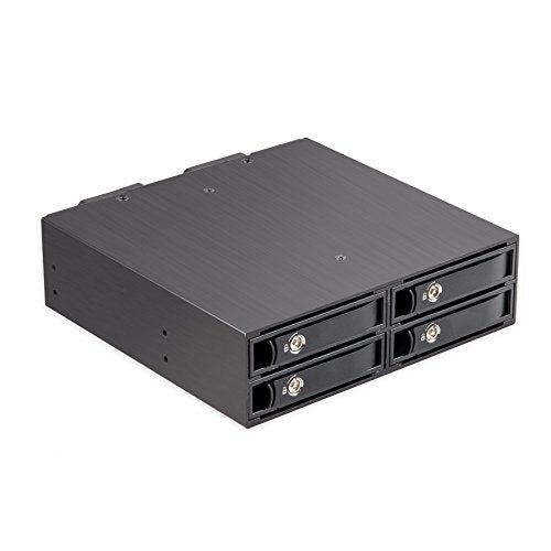 Syba 4 Bay 2.5” SATA Hard Drive Mobile Rack Mount for 5.25" Drive Bays, for HDD SSD SY-MRA25038 - Image 2