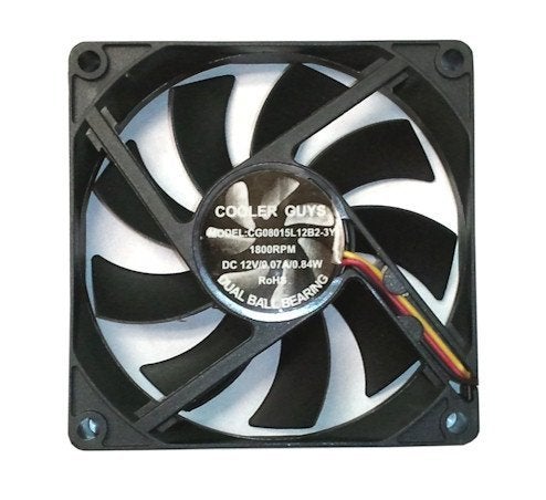 Coolerguys 80x80x15mm 12v Fan 3 pin CG08015L12B2-3Y - Image 1