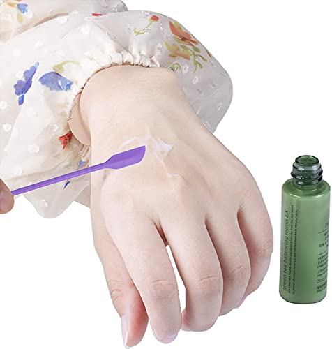 PCEEL Mini Spatula Silicone Spatula Set - 4pcs Small Makeup Scrapers for Cosmetics, Reusable Beauty Tiny Tools, Thin Jar Scraper, Get the Last of the Makeup Out of the Bottle(Candy Colors) - Image 3