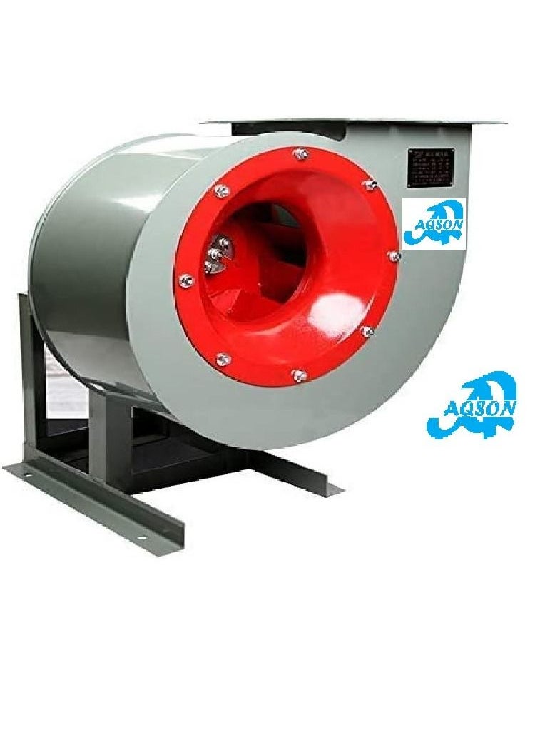 AQSON Blower 4Kw 5.5 Hp 3 Phase Multi-Wing Turbine Carbon Steel Copper Motor Energy-Saving Industrial Fan Barbecue Kitchen Factory Large Public Place  - Image 1