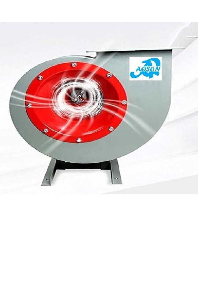 AQSON Blower 4Kw 5.5 Hp 3 Phase Multi-Wing Turbine Carbon Steel Copper Motor Energy-Saving Industrial Fan Barbecue Kitchen Factory Large Public Place  - Image 2