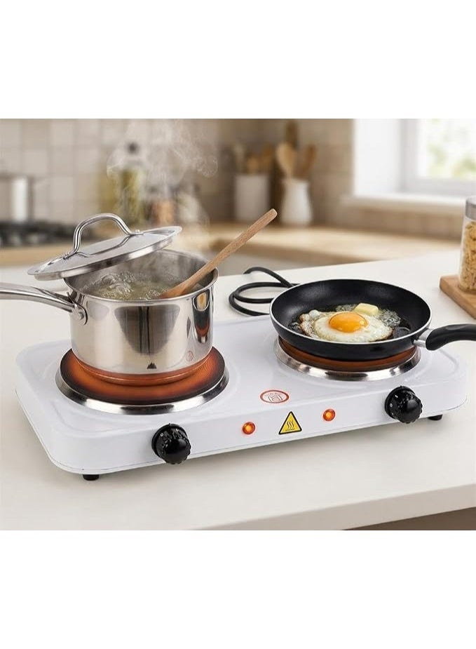 Dual Electric Heater Stove (2 Eyes), Total Power 2000W (1000W Per Eye), Super-Fast Heating, Compact and Portable Design, Ideal for Home and Office - Image 3