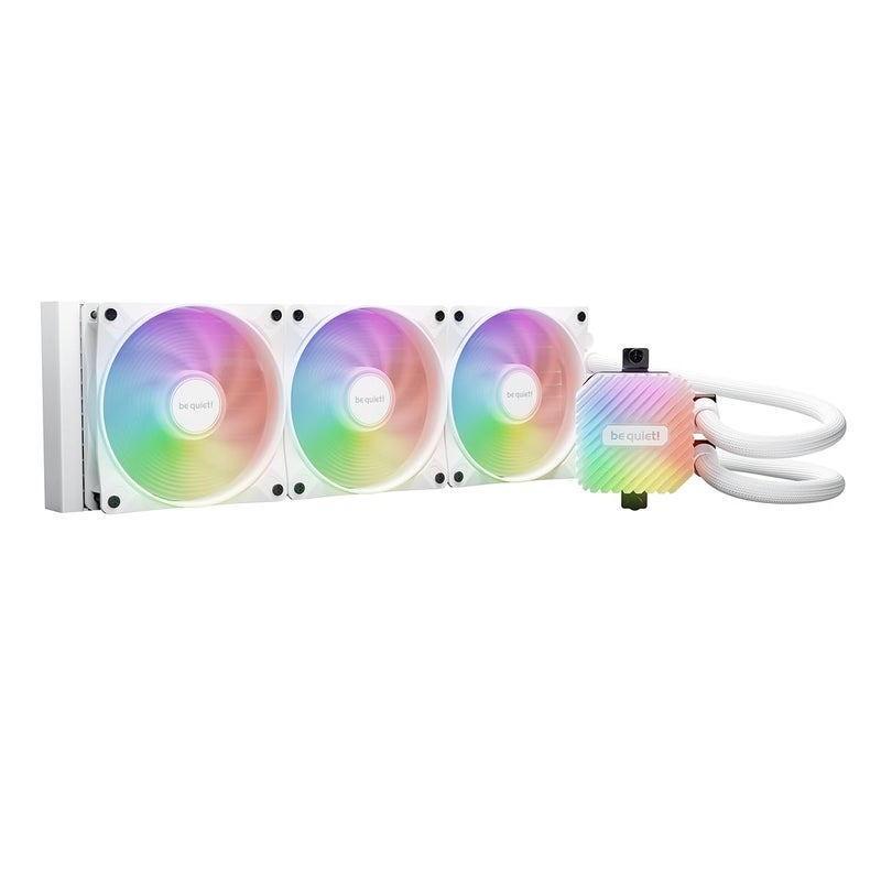 be quiet Light Loop 360mm All in One Water Cooling System Quiet CPU Cooler ARGB CPU Cooling Block Customizable ARGB with Hub White BW023