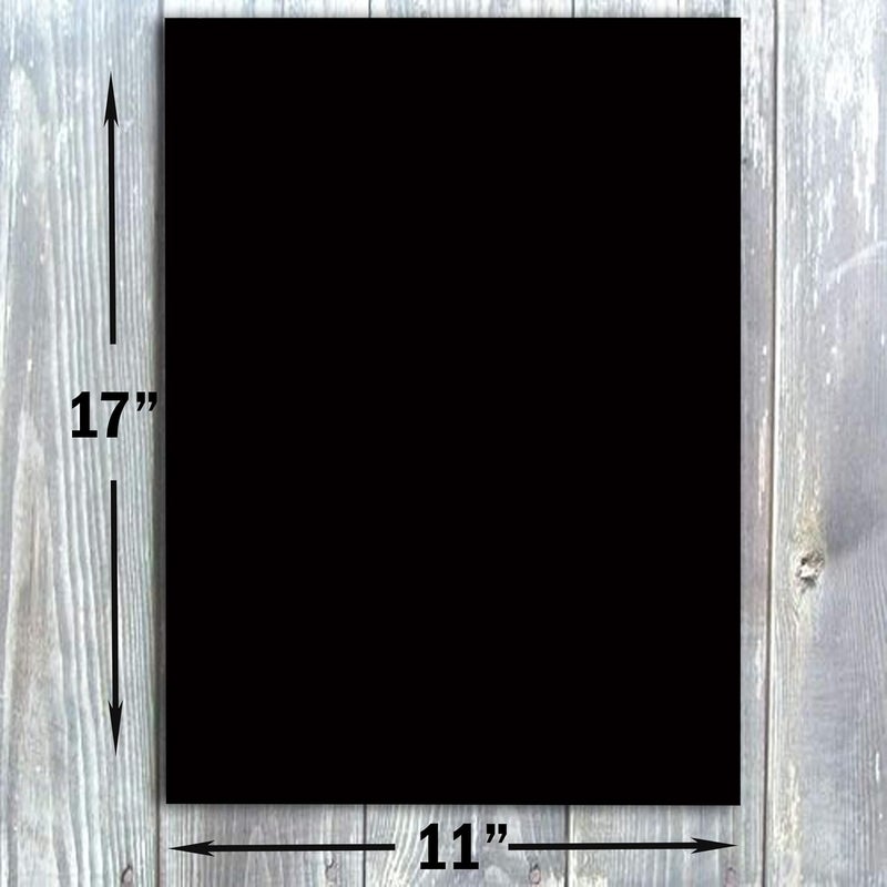 Hamilco 11x17 Black Cardstock Paper 80 lb Cover Card Stock 25 Pack - Image 1