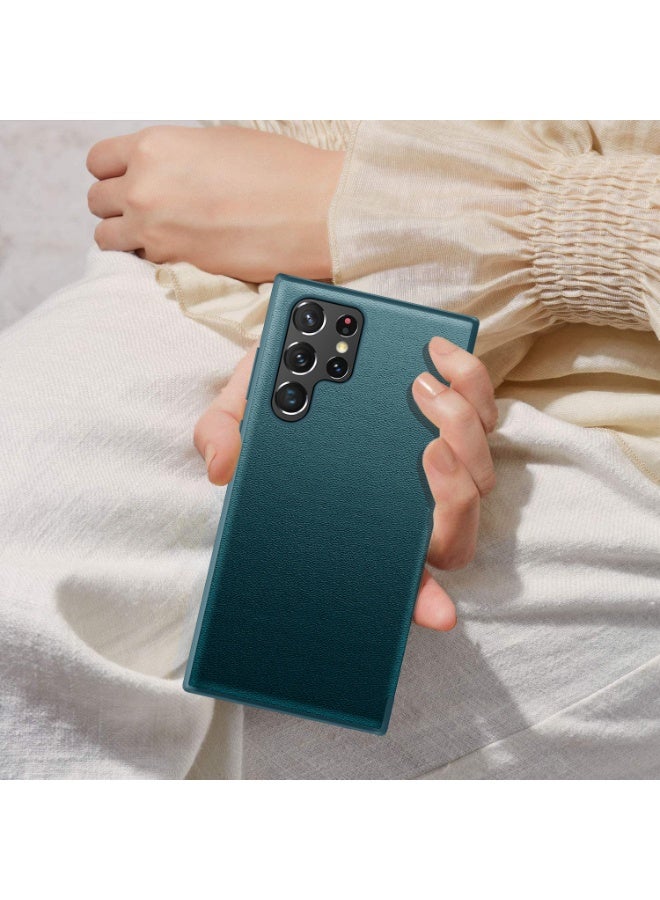 عام غطاء جلدي متوافق مع سامسونج جالكسي إس25 الترا - غطاء فليب جلدي رفيع جدًا بحماية كاملة ضد الصدمات والسقوط - Image 5