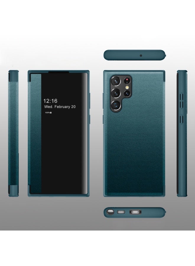 عام غطاء جلدي متوافق مع سامسونج جالكسي إس25 الترا - غطاء فليب جلدي رفيع جدًا بحماية كاملة ضد الصدمات والسقوط - Image 4