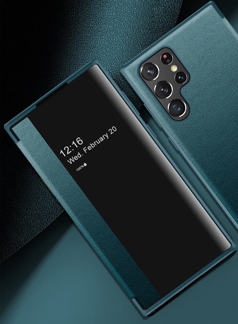 عام غطاء جلدي متوافق مع سامسونج جالكسي إس25 الترا - غطاء فليب جلدي رفيع جدًا بحماية كاملة ضد الصدمات والسقوط - Image 1