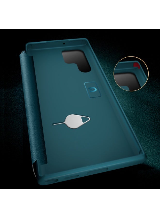 عام غطاء جلدي متوافق مع سامسونج جالكسي إس25 الترا - غطاء فليب جلدي رفيع جدًا بحماية كاملة ضد الصدمات والسقوط - Image 2