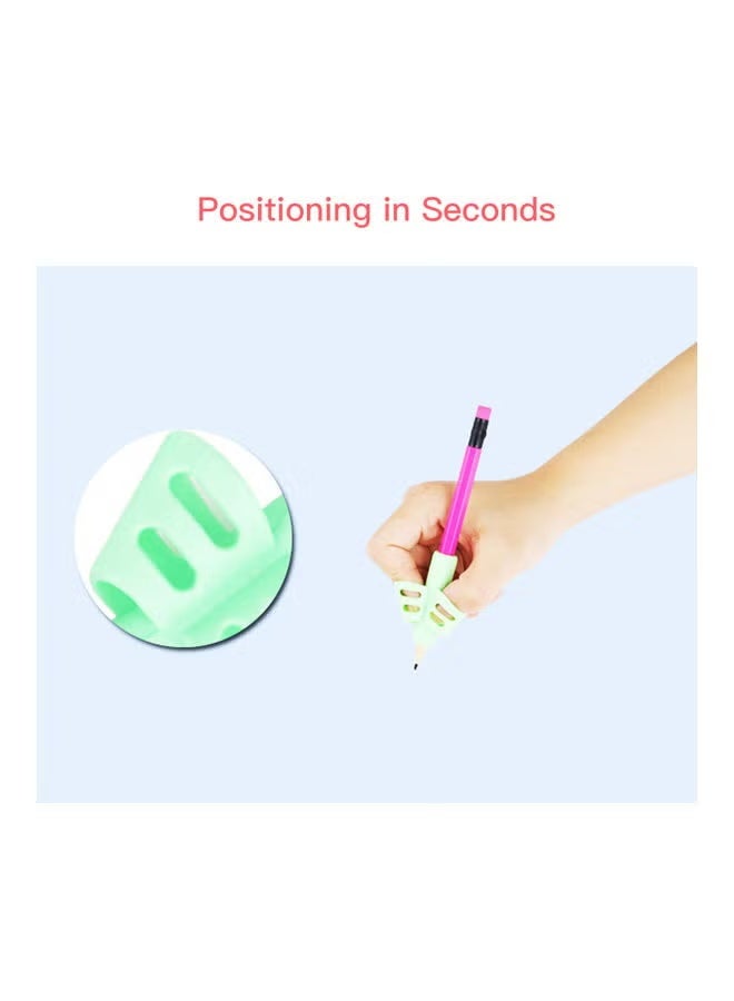 3-Piece Two-Finger Silicone Pencil Grips Multicolour - Image 4
