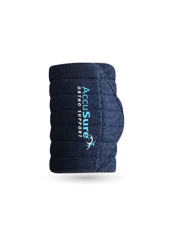 AccuSure Wrist Supporter for Gym Wrist Band for Men Gym & Women with Thumb Loop Straps - Wrist Wrap Gym Accessories for Men Hand Grip & Wrist Support Sports Straps for Gym, Running, Sports - Image 2
