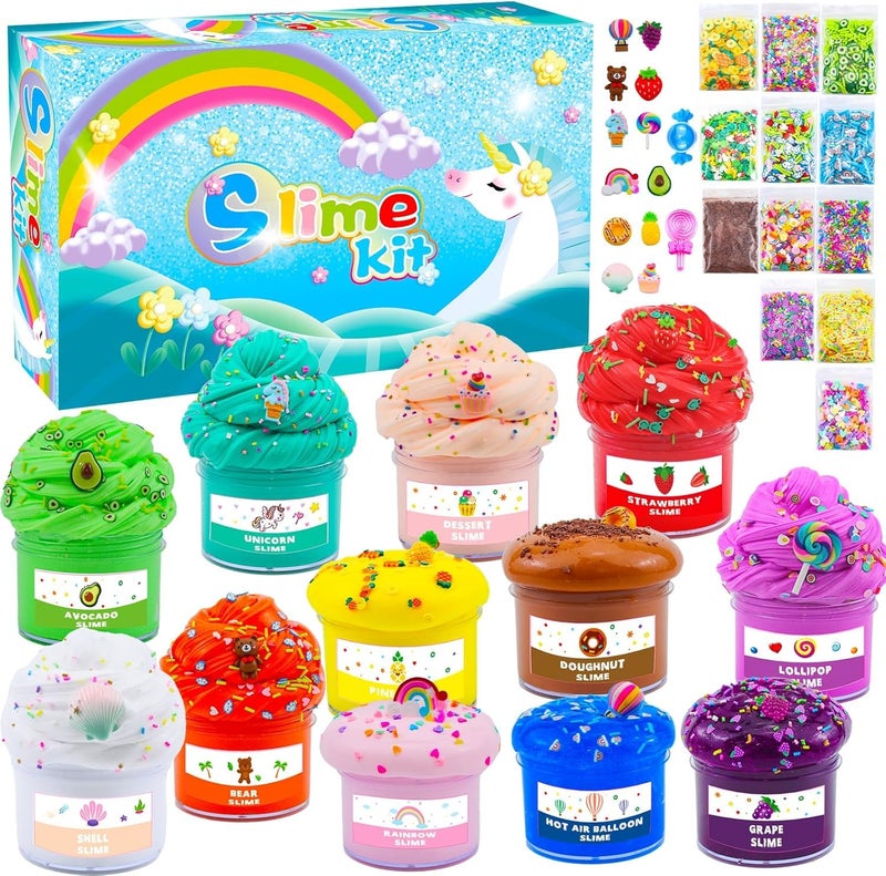 Elover ICE Cream Slime Kit for Girls and Boys Fluffy DIY Slime Toys Gifts Ages 610 to Make Ice Cream Slimes Kids Girl Toys 810 Years Old - Image 3