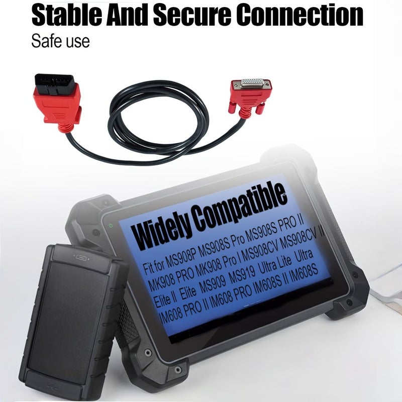 كابل تشخيص OBD2 26 سن 3 صف منفذ تسلسلي 6 أقدام لماسح السيارة نقل بيانات سريع بدون بطارية - Image 2